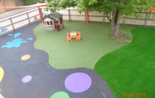 large outdoor garden and play area